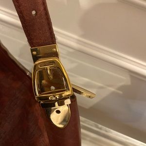 Gucci Horsebit Embossed leather hobo bag